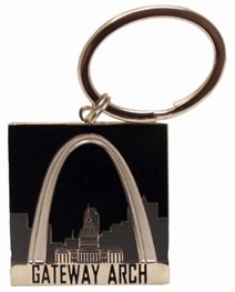 Keychain: Gateway Arch Black Matte